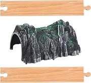 Generic Wooden Tracks for Train Tunnel Models, DIY Railway Expansion Set, Small Mountain
