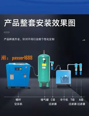 【台灣保固】螺桿式空壓機7.5kw10匹永磁變頻小型靜音電動工具專用泵現貨