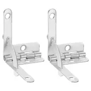 2Pcs Box Quadrant Hinge, 22x28mm Folding Support Hinges, Nickel Silver