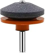Fit for Electric Lawn Mower Knife Sharpening Stone Electric Wind Power Mower Sharpener Wear-Resistant Grinding Head Whetstone Sander Replacement Accessories (Color : Orange, Size : 5x5x5.6cm)