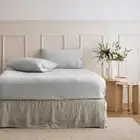 Light Grey Cotton Flannelette Fitted Sheet Single/KS/Double/Queen/King/SK