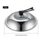30/32/34/36Cm Pan Lids,Stainless Steel Pot Lid Pan Cover Thicken Visible Wok Lid
