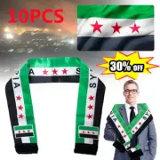 10PCS Syria Syrian Country Lightweight Flag Printed Knitted Style Scarf ,