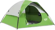 3 Person Camping Dome Tent - Waterproof Windproof Backpacking Tent Mesh Windows