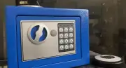 Blue Key And Electronic Security Safe Box Digital Deposit Box Home Office Hotel