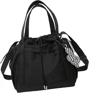 [Opilroyn] Trendy Large Capacity Bag - Waterproof Nylon Girl Travel School Bookbag, Y2k Star Travel Bag Cool Girl Drawstring Book Bag For Students, Laptop