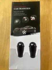 Cup Holder Trash Can Vehicle Automotive Cup Holder Garbage Can Small BLACK NEW