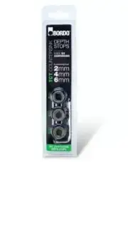 Depth Stop Collars for TCT Countersinks - 3 Pce Set | Bordo