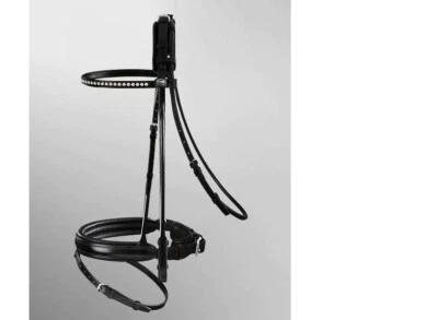 Passier Neptune Rolled Snaffle Bridle - Black - Cob
