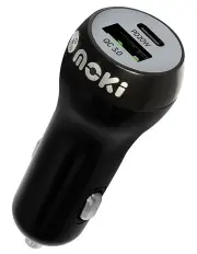 [Moki] PD & QC Type-C 20W + USB QC 3.0 Car Charger