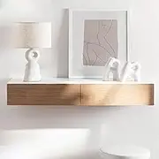 Floating Desk with Storage Shelves, Laptop PC Table Bedside Table Dressing Table Floating Shelf Computer Table Wall Shelf Display Shelf Book Table Makeup table Coffee table Hanging Cabinet Study Table