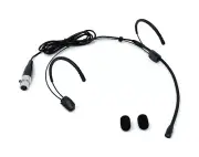 Black Headset Microphone for AKG/Samson Wireless Body Packs w/ TA3F connector