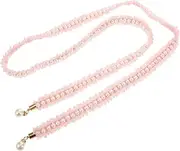 [TINEASUR] Adjustable Faux Pearl Waistband for Women Handwoven Decorative Sash for Yukata Dresses Elegant Bridal Waist Ornament for Special Occasions