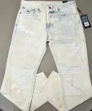 True Religion Men's Geno Slim Fit Straight Leg Jean with Back Flap Pockets ME08N
