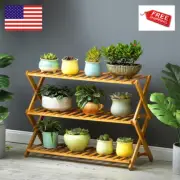 4 Layers Folding Shoe Stand Natural Bamboo Shoe Shelf Multifunction Storage Rack