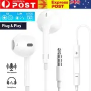 3.5mm Audio Jack Headphones Wired Earphones Volume Control & Microphone Cable Au