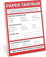 Knock Knock Paper Tantrum Notepad, Knock Knock Nifty Note Pad (Red), 4 x 5.25-inches