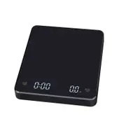 Anygleam Black Stainless Steel Timer Kitchen Coffee Scale 3Kg Portable Digital Display