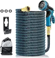 UCINNOVATE 100FT Expandable Garden Hose with 10-Pattern Spray Nozzle, Leakproof and Lightweight Water Hose, Kink-Free, 30m Garden Hose with 10 Functioning Nozzle, Hose with Quick Connector