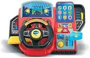 VTech - Super Turbo Console, Driving Simulator with Colour Display and Dashboard, Car Racing, Learning and Gaming, Gift for Children from 3 to 8 Years - Content in French