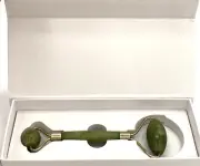 100% Jade Stone Massage Roller Anti-Aging Therapy Beauty By Bella New In Box