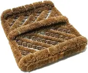 Rubber-Cal Herringbone Coir Boot Scraper Brush, 2.5 by 12 by 13-Inch (10-100-009), Tan