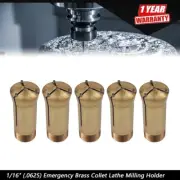 5PCS 1/16" (.0625) 5C Emergency Brass Collet Lathe Milling Holder High Precision