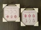 2 Hearth & And Hand Magnolia Framed Christmas Tree Ornaments Sign Picture NIB