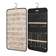 Jewellery Holders & Organisers Hanging Antitangle Necklace Jewellery Organizer Pvc Metal Hooks 80 Characters