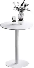 Round Bar Table Cocktail Table | Small High Top Table | Modern Style Standing Counter Height Dining Table with Metal Frame, Easy Assembly Bedside Table(60x72cm)
