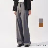 在飛比找momo購物網優惠-【plain-me】OOPLM 好比例修身開岔長褲 OPM3