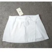 NWT Fabletics White Mini Tennis Skirt Preppy Skye Skort Athletic Women's Large