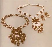 1970s Western Beaded Choker Pattern w/ Fringe #MB1 Macrame Bouquet