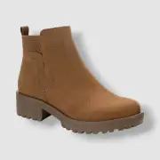 Sun + Stone Women's Brown Bran Micro Kandy Booties Shoes Size 10