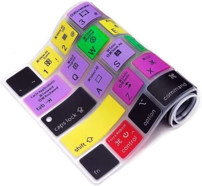 Shortcuts Silicone Keyboard Cover for MacBook Pro 13 M1 M2 14 16 f Mac OS/MacOS
