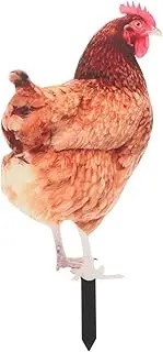 CAXUSD Garden Chicken Decor Animal Garden Stake Signs Chicken Lawn Art Stake Farmhouse Decor Patio Decorations Lawn Ornament Outdoor Animal Yard Hen Ornaments Courtyard Insert Acrylic