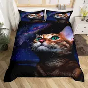 v5145 Bed Sheets Cat Doona Duvet Cover Set Kitten Print Bed Covers Bed Sheets IU5145