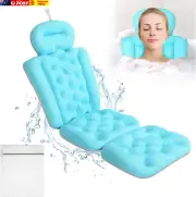 Luxury Full Body Bath Pillow for Bathtub, Bath Pillows for Tub with Mesh Laundry