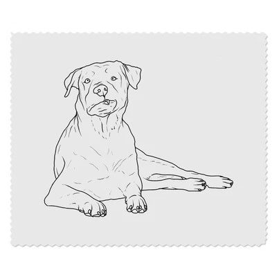2 x 'Goofy Rottweiler' Microfibre Lens / Glasses Cleaning Cloths (LC00023970)