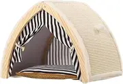 AIMALL Cat House Tent with Sisal Scratch Board – Double-Sided Mat, Cozy Cat Villa for Scratching and Sleeping, Pet Cat Nest