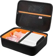 BOVKE Hard Case for Smart Nebulizer for Breathing Problems, Desktop Inhaler Nebulizer for Home Use, Storage Bag for Digital Asthma Nebulizer Machine for Adults and Kids, Space for Masks, Cables, Black
