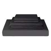 Cooling Bamboo Sheet Set Ultra Soft Breathable Bed Set Black