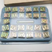 Vtg New Old Stock Craftool 3/4" Leather working Alphabet set USA Belt Stamps