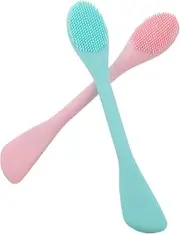 ELAYARD 2pcs Facial Cleansing Brush Double Sided Face Scrubber for Gentle Exfoliation and Massage Portable Manual Face Wash Tool for Healthy Skin Care