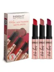 RSGL Insight Cosmetics 24 Hrs Non Transfer Matte Lipstick Set of 3 -LL03-A (3g)