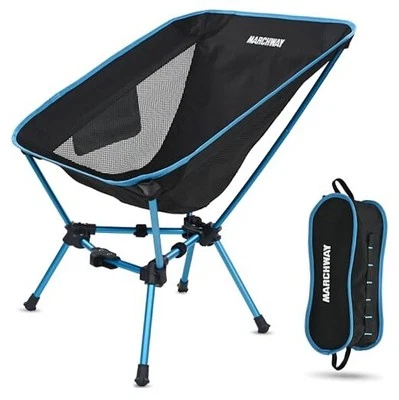Lightweight Folding Camping Chair, Stable Portable Compact for Outdoor Blue