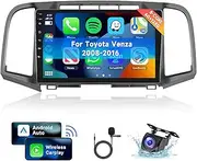 [8 CORE 6G+128G] Car Radio for Toyota Venza 2008-2016 with Wireless Carplay/Android Auto, 9 Inch Android 13 IPS Touch Screen Car Stereo, Bluetooth, GPS Navi, WiFi, SWC, DSP + Backup Camera