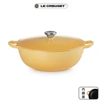 在飛比找momo購物網優惠-【Le Creuset】琺瑯鑄鐵鍋媽咪鍋26cm(蜂蜜黃-鋼