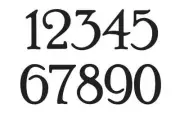 Poor Richard Font Numbers STENCIL 1" - 4" Crafts Mailbox Wallart House Address