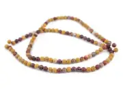 Matte Round Mookaite Beads 6mm Multicolor Gemstone 16 Inch Strand